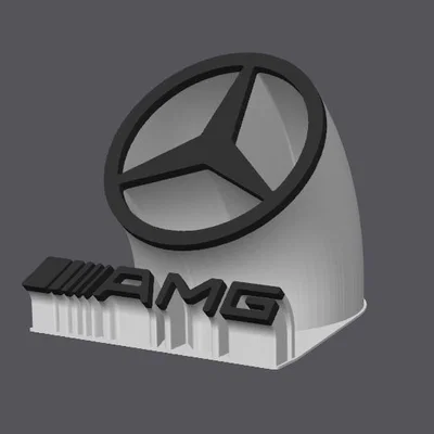 Mô hình logo 3D AMG và Mercedes-Benz trang trí bàn làm việc