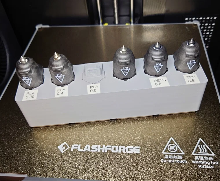 Giá đỡ 6 nozzle cho Flashforge Adventurer 5M (Gridfinity) - Image 1