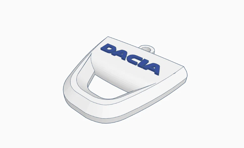 Móc khóa logo Dacia in 3D độc đáo cho chủ xe - Image 1