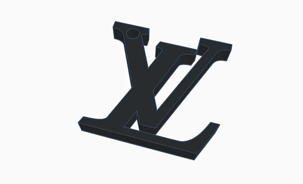 Mẫu móc khóa Louis Vuitton 3D sang trọng và tinh tế - Image 1