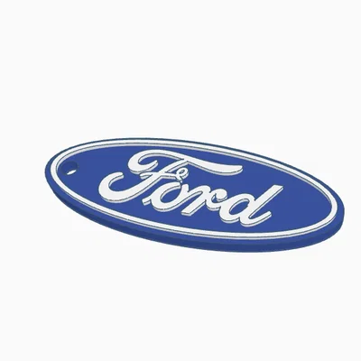 Móc khóa Ford 2 màu độc đáo - File in 3D miễn phí
