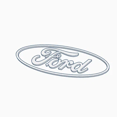 Móc khóa Ford 2 màu độc đáo - File in 3D miễn phí