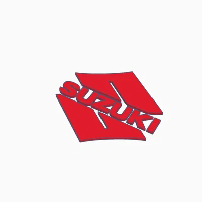Móc khóa logo Suzuki (Llavero Suzuki) 2 màu in 3D ấn tượng