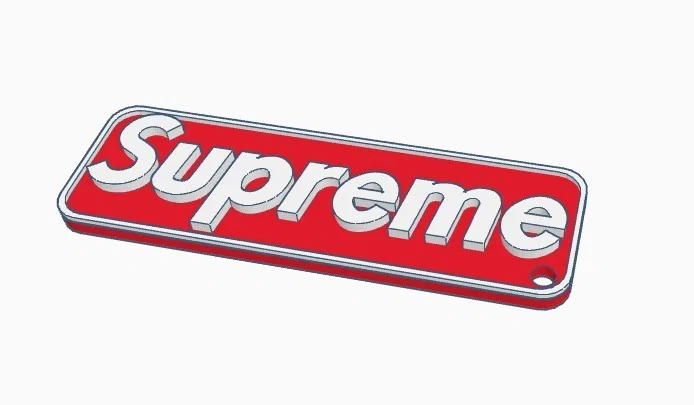 Móc khóa Supreme in 3D thời trang và phong cách - Image 1