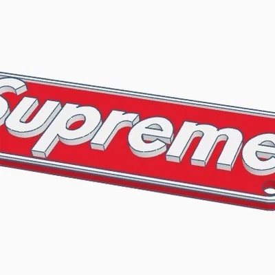 Móc khóa Supreme in 3D thời trang và phong cách