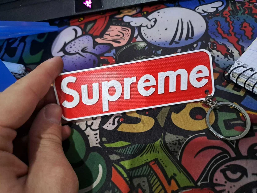 Móc khóa Supreme in 3D thời trang và phong cách - Image 2