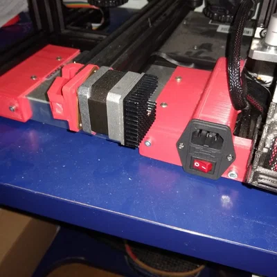 Dời PSU Ender 3 Pro vào đế máy in (printer base) - bracket gá