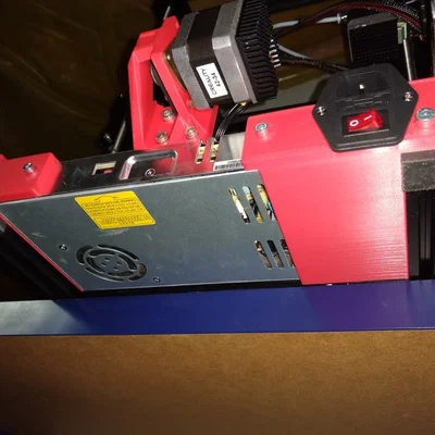 Dời PSU Ender 3 Pro vào đế máy in (printer base) - bracket gá