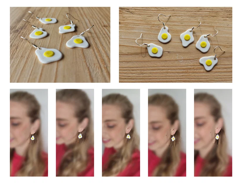 Bộ sưu tập bông tai trứng ốp la - Image 1