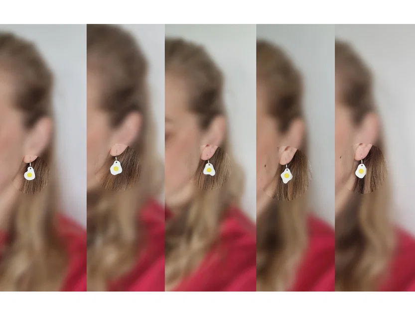 Bộ sưu tập bông tai trứng ốp la - Image 2