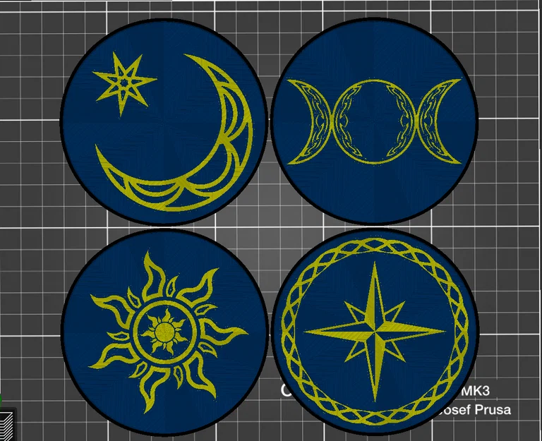 Lót Ly Mặt Trời, Mặt Trăng & Ngôi Sao - Image 2