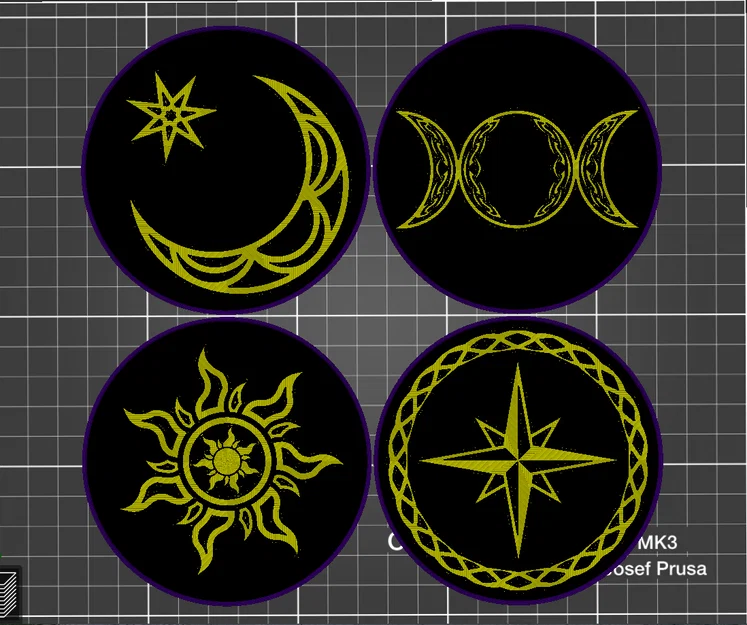 Lót Ly Mặt Trời, Mặt Trăng & Ngôi Sao - Image 9