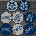 Bộ Lót Ly Sói (Wolf Coasters) - Thumbnail 1