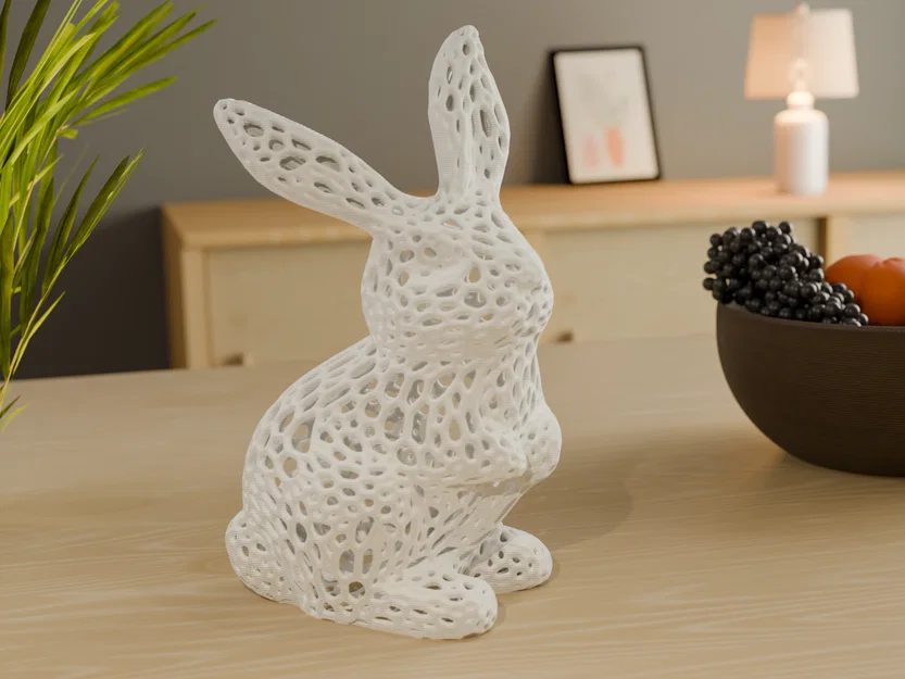Voronoi Easter Bunny – Thỏ Phục Sinh họa tiết Voronoi - Image 1