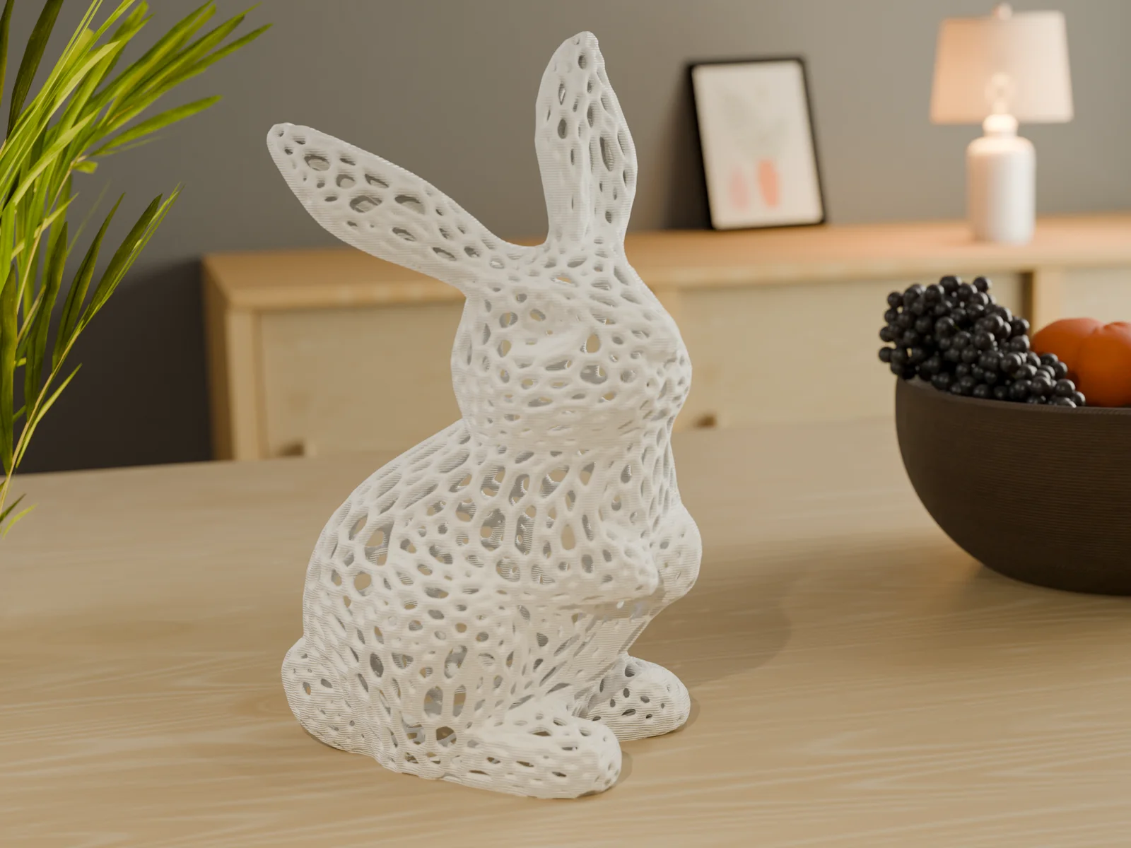 Voronoi Easter Bunny – Thỏ Phục Sinh họa tiết Voronoi 1