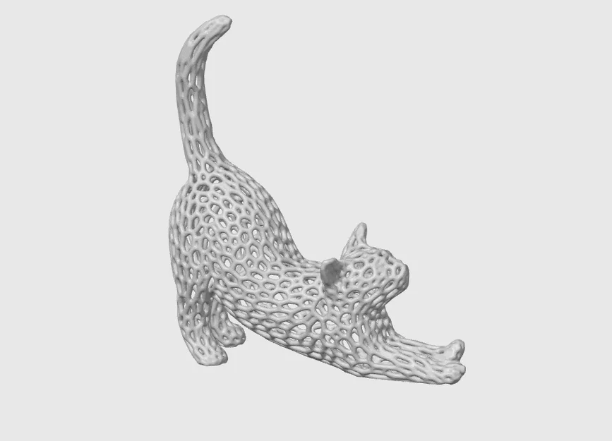 Mèo Vươn Mình Voronoi (Voronoi Stretching Cat) - Image 1