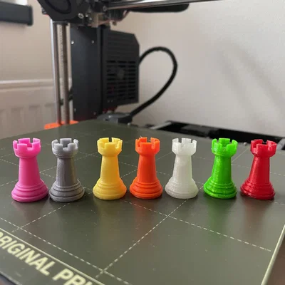 Mô hình quân xe cờ vua (Chess Rook) in 3D đơn giản và đẹp mắt