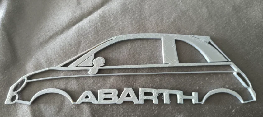 Mô hình treo tường Fiat 500 Abarth - Đồ trang trí 3D độc đáo - Image 1