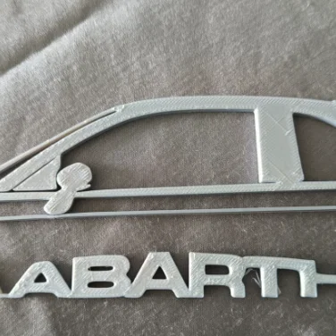 Mô hình treo tường Fiat 500 Abarth - Đồ trang trí 3D độc đáo