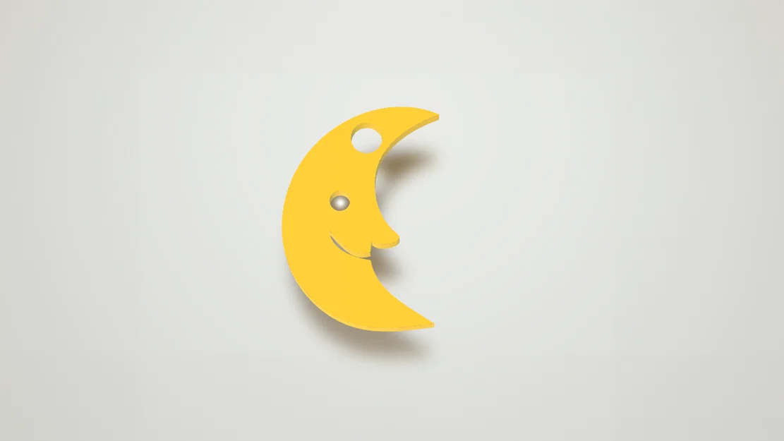 Móc khóa Mặt Trăng cười (Moon keychain) - Image 1