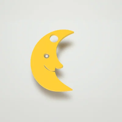 Móc khóa Mặt Trăng cười (Moon keychain)
