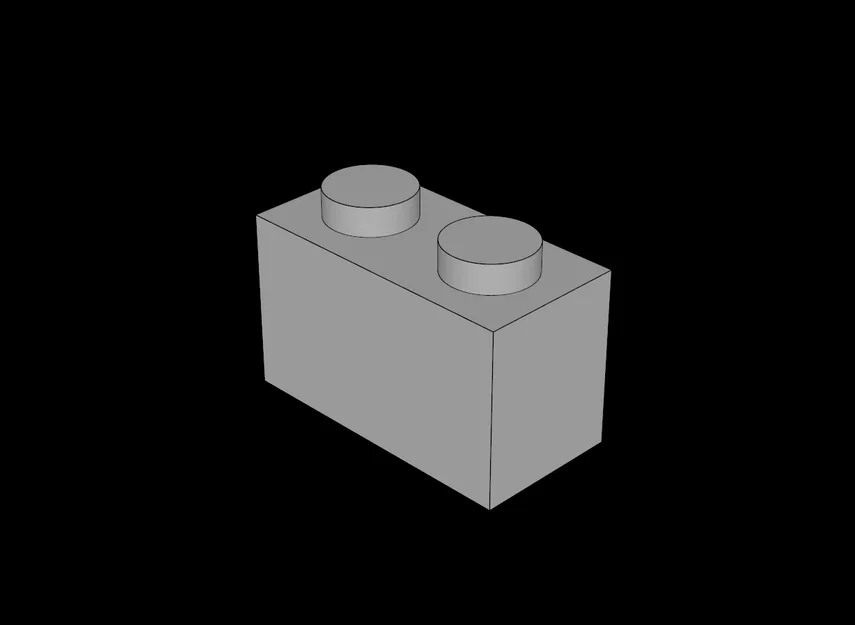 Mô hình gạch lắp ráp 1x2 tương thích Lego in 3D - Image 1