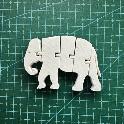 Flexi Elephant – Voi dẻo articulated print-in-place
