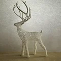 Nai Giáng Sinh Holiday phong cách Voronoi (Voronoi Holiday Christmas Deer) - Thumbnail 1
