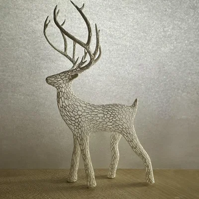 Nai Giáng Sinh Holiday phong cách Voronoi (Voronoi Holiday Christmas Deer)