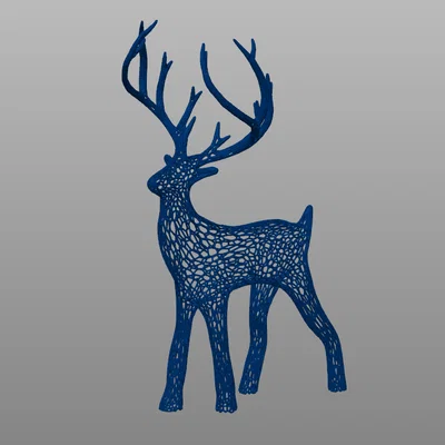 Nai Giáng Sinh Holiday phong cách Voronoi (Voronoi Holiday Christmas Deer)
