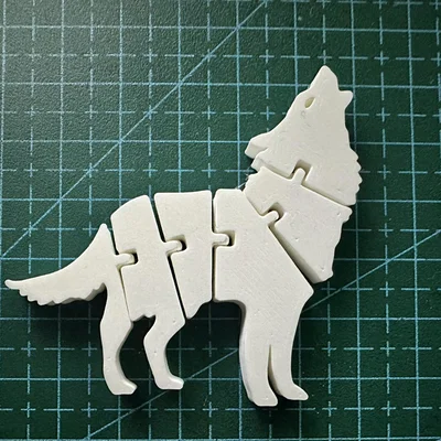 Flexi Wolf – Sói khớp nối (articulated) in 3D