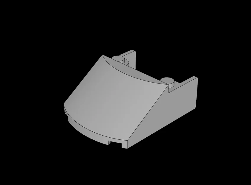 Kính chắn gió cong tương thích Lego (18972) - Phụ kiện in 3D - Image 1