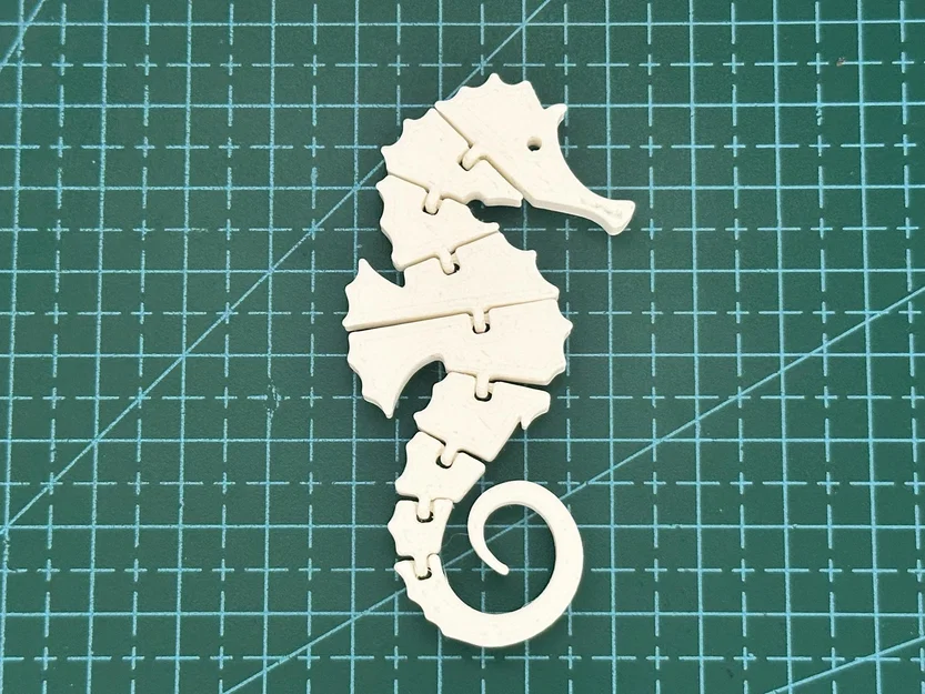 Flexi Seahorse – Cá ngựa dẻo in nguyên khối (print-in-place) - Image 1