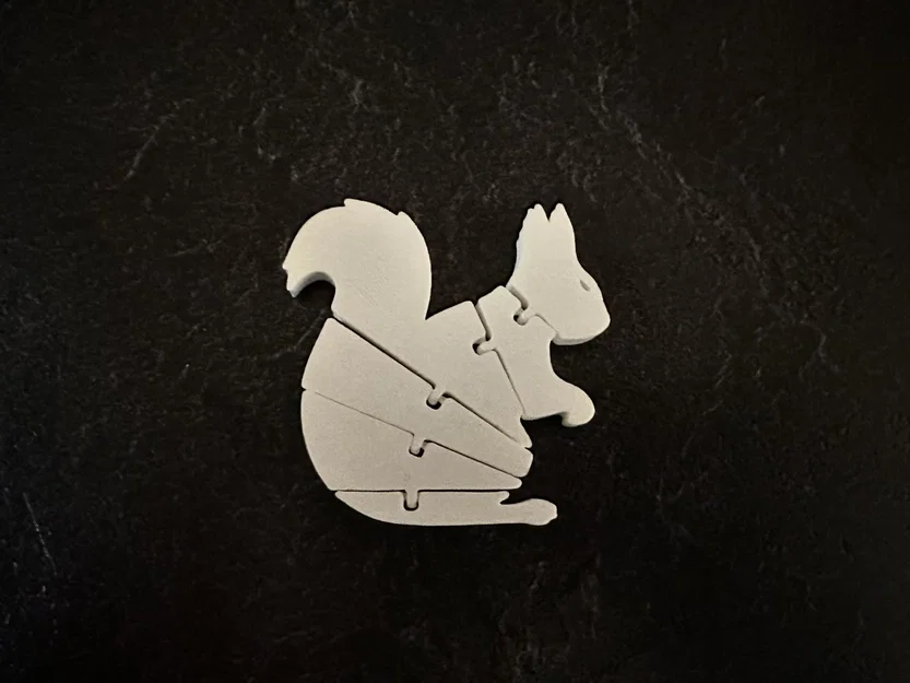 Flexi Squirrel – Sóc dẻo articulated in một lần (print-in-place) - Image 1