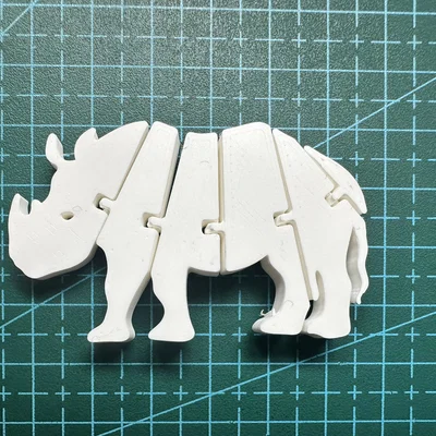 Flexi Rhino – Tê giác khớp linh hoạt in 3D (print in place)