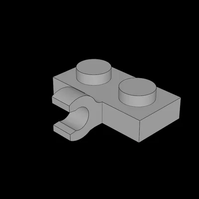 Mảnh ghép Lego tương thích 1x2 với khớp kẹp ngang in 3D