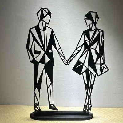 Cặp Đôi Valentine Hình Học (Geometric Valentines Couple)
