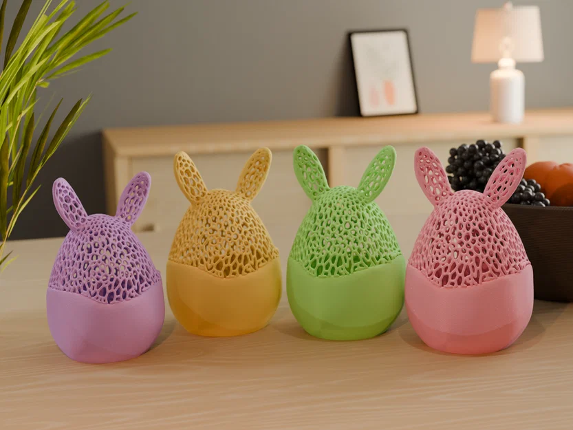 Trứng Thỏ Phục Sinh Voronoi (Voronoi Easter Bunny Egg) - Image 1