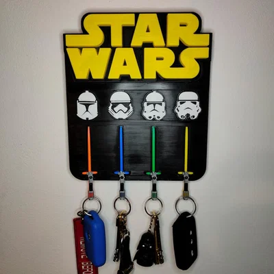 Bảng treo chìa khóa Star Wars Lightsaber in 3D độc đáo