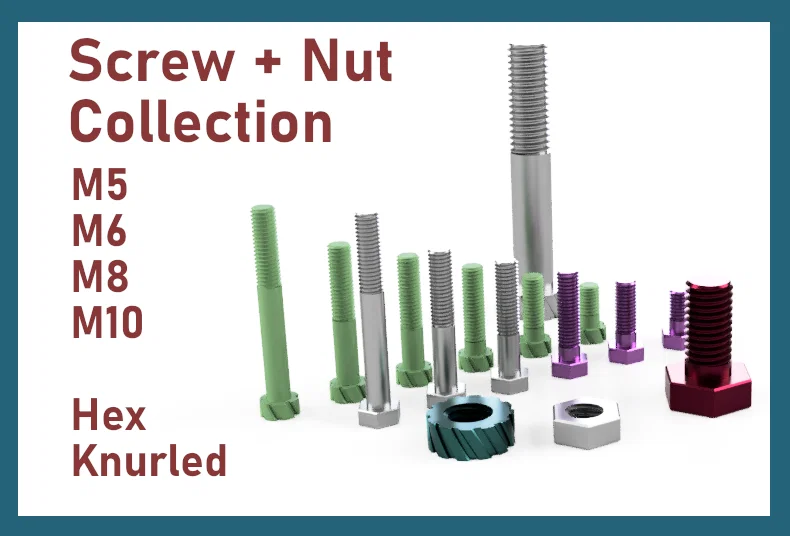 Ốc vít & đai ốc lục giác và knurled (ISO 4016) - Image 1