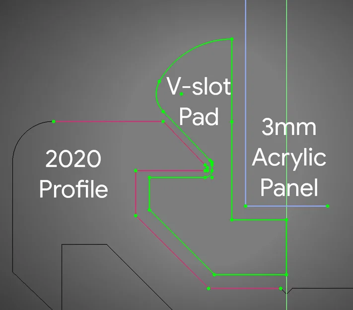Miếng chèn rãnh V-slot 2020 cho tấm Acrylic 3mm - Image 2