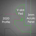 Miếng chèn rãnh V-slot 2020 cho tấm Acrylic 3mm - Thumbnail 2