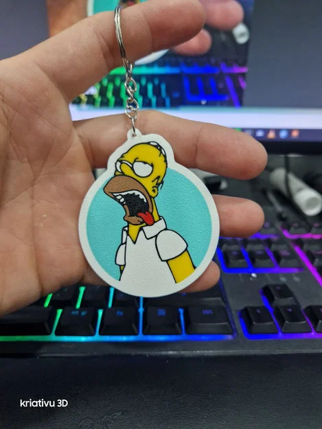 Móc khóa in 3D Homer Simpson ngộ nghĩnh - Image 1