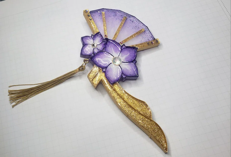 Mô hình kẹp tóc cosplay Raiden Shogun (Genshin Impact) in 3D - Image 1