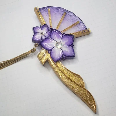 Mô hình kẹp tóc cosplay Raiden Shogun (Genshin Impact) in 3D