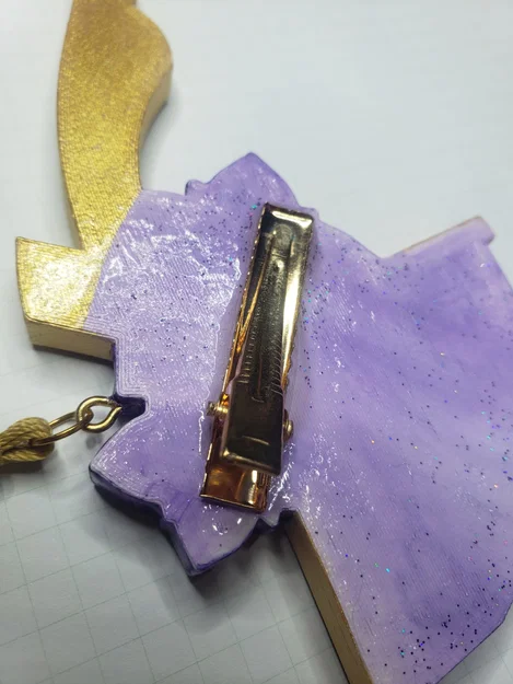 Mô hình kẹp tóc cosplay Raiden Shogun (Genshin Impact) in 3D - Image 3