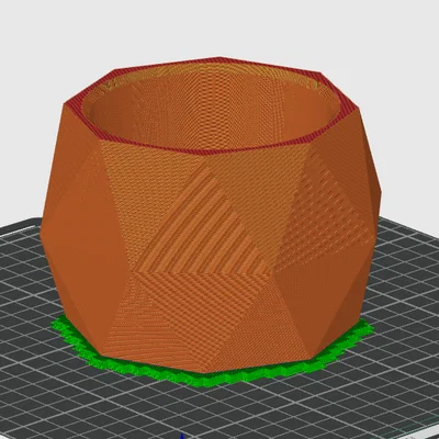 Mẫu chậu cây hình học (Geometric Flower Pot) in 3D độc đáo