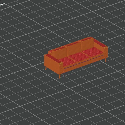 Mô hình ghế Sofa thu nhỏ tinh tế cho trang trí và mô hình kiến trúc