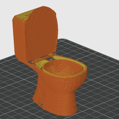 Mô hình bồn cầu thu nhỏ 3D độc đáo cho trang trí