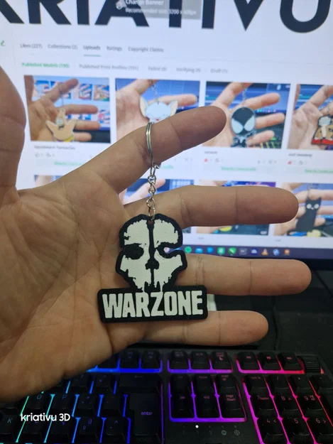 Móc khóa Call of Duty Warzone in 3D phong cách cho game thủ - Image 1